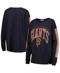 Женская черная футболка с длинным рукавом San Francisco Giants '47 Brand