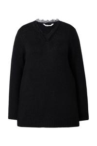 Тонкий вязаный свитер MIAMODA Sweater, черный
