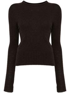 LEMAIRE джемпер с круглым вырезом, коричневый