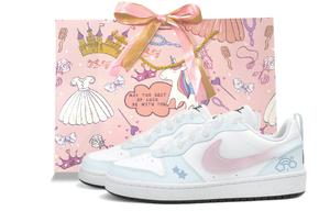 Nike Court Borough Low top детские скейтборд кроссовки Pink Blue для подростков