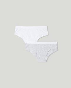 Комплект из 2 однотонных трусиков для девочек Cotton Juice, мультиколор