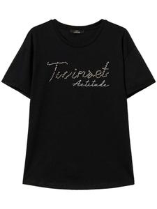 TWINSET футболка с люрексом, черный