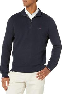 Женский трикотажный топ Tommy Hilfiger с цветочным принтом, рукавами три четверти и люверсами, Dark Navy