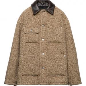 Шерстяная рубашка-куртка PRADA, Умбра