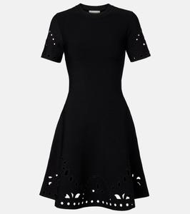 Мини-платье Fania с вышивкой английской вышивки Ulla Johnson, Noir