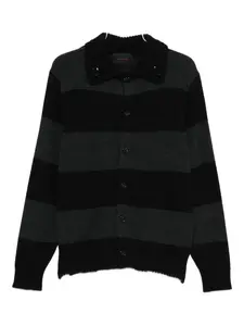 Украшенный полосатый кардиган Simone Rocha, серый