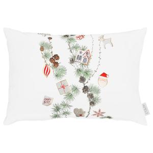 Декоративная подушка Apelt 3711, смешанная ткань - белый/зеленый/красный - 35 х 50 см