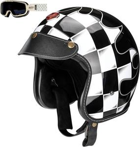 Легкий дышащий мотоциклетный шлем Jet, одобренный DOT/ECE, унисекс-шлем для взрослых, открытый, с быстросъемной застежкой, шлем для скутера, круизера, туристического мотоцикла, мопеда, квадроцикла, размер S = 55-56 см TYWCJW