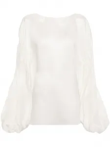 Шелковая блузка The Quico KHAITE, белый