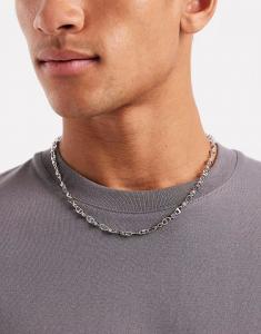 Водонепроницаемая тонкая цепочка на шею из нержавеющей стали серебристого цвета Asos Design
