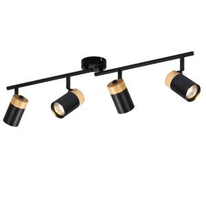 Потолочный светильник Nettlife Doris 4-flammig, черный - металл - 9 x 19 x 62 см