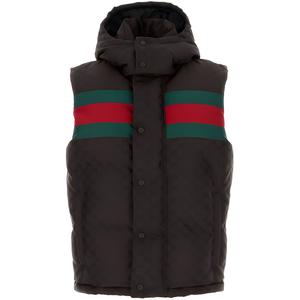 GUCCI Принтованный стеганый жилет, Black