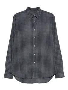Клетчатая рубашка Canali, синий