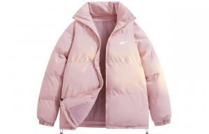 Пуховик Unisex с воротником стойкой утепленный WARRIOR, розовый[free diy badge]