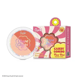 Комбинированный хайлайтер Chupa Chups Candy Combo Face Duo Rude, цвет creamy strawberry