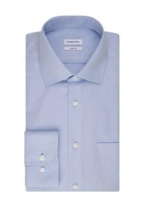 Рубашка деловая, воротник Кент, стандартный крой, мужская seidensticker, синий