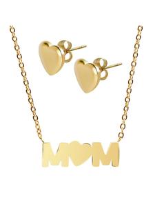 Adeliás Женское колье из нержавеющей стали, 45 см, золотое