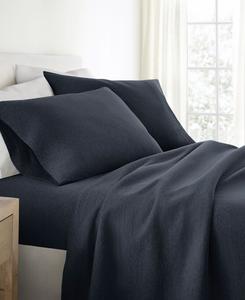 Комплект постельного белья из хлопкового трикотажа, 4 предмета, размер полный ienjoy Home, Navy