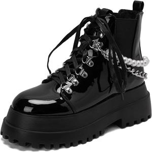 Женские ботильоны Roimaash на платформе, 161 Patent-Black