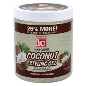 FANTASIA Ic Coconut Styling Gel Питает и Увлажняет 20 унций