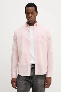 Хлопковая рубашка Gant, оранжевый