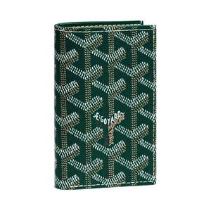 GOYARD Кожаный держатель для карт Saint Pierre Canvas, 09TY09P Green
