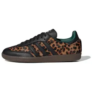 Adidas Samba Og Black Green Leopard Женская Adidas Originals, Коричнево-черная