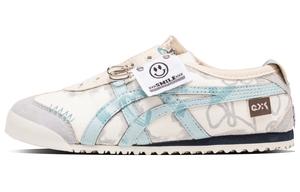 Onitsuka Tiger MEXICO 66 Нескользящие износостойкие низкие повседневные туфли унисекс белого и синего цвета