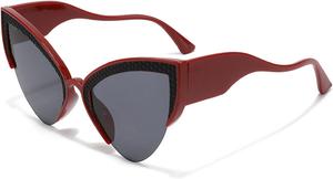 Винтажные солнцезащитные очки Melrose в форме треугольного кошачьего глаза для женщин, модные градиентные очки, роскошные женские солнцезащитные очки с леопардовым принтом 18010, Red