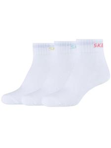 Носки Skechers 3PPK Wm Mesh Ventilation Quarter Socks белого цвета Skechers