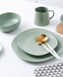 Фарфоровые салатные тарелки Delilah, набор из 6 шт. Stone Lain, honeydew