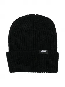 Шапка бини с нашивкой-логотипом MSGM Kids, черный