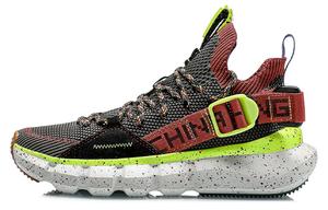 Кроссовки Lifestyle женские с низким верхом, зеленые/оранжевые Lining