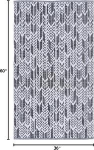 Ковер SAFAVIEH, 92 x 153 см, Montauk Collection, Black & Ivory, ручной работы из хлопка, идеален для помещений с высокой проходимостью: прихожая, гостиная, спальня (MTK609A)