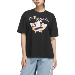 Adidas Originals Футболка с рукавом дроп-шоулд женская черная