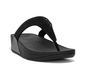 Сандалии FitFlop Lulu Crystal Wedge Sandal, серый