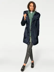 Heine парка с капюшоном, цвет морской волны