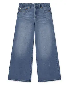 Широкие джинсы с завышенной талией для девочки Levi's, синий