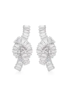 Серьги Matrix Swarovski, серебяный