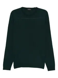 Свитер с круглым вырезом Roberto Collina, зеленый
