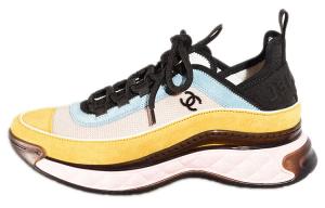 Туфли Lifestyle женские низкие светло-бежевые/желтые/светло-голубые Chanel