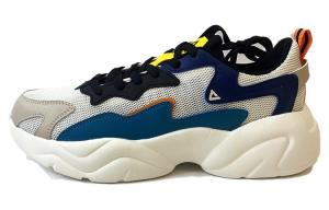 Прочные дышащие низкие повседневные кроссовки мужские бело-зеленые PEAK, экрю/новый зеленый