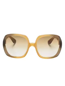 Солнцезащитные очки в массивной оправе TOM FORD Eyewear, коричневый