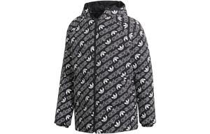 Двусторонний пуховик с капюшоном Adidas Originals Monogram, черный