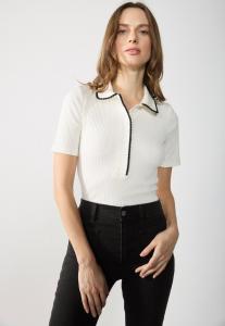 Поло Anna Field Polo shirt, Egret/Black/Off-White