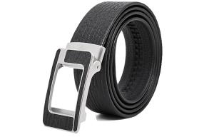 JAGUAR Ремень из натуральной кожи с автоматической пряжкой для делового стиля, Black