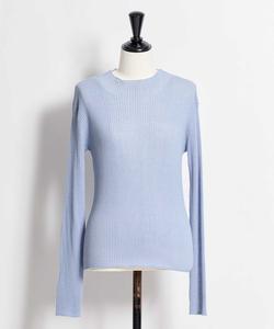 Прозрачный вязаный свитер с высоким воротником Noela, цвет Blue