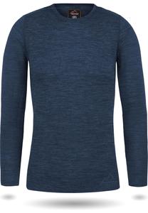 Женская рубашка с длинными рукавами из мериноса Mandurah normani, темно-синий