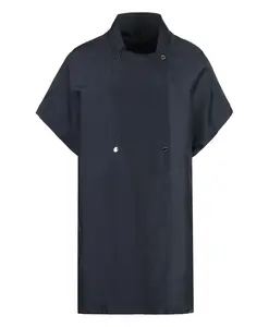 Двубортный жакет из технологичной ткани Moorer, синий