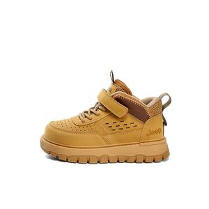 Износостойкие, противоскользящие детские кожаные ботинки для подростков Jeep, коричневый